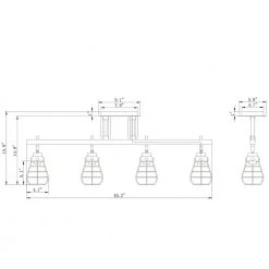 Zefina 40 in. 4-Light Indoor Black Track Lighting Kit Chandelier by Warehouse of Tiffany -Warehouse of Tiffany Shop black warehouse of tiffany chandeliers cm131 4 c3 1000
