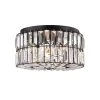 Silver 14 in. 4-Light Indoor Black Flush Mount Ceiling Light with Light Kit by Warehouse of Tiffany -Warehouse of Tiffany Shop black warehouse of tiffany chandeliers cm226 4mb 64 1000