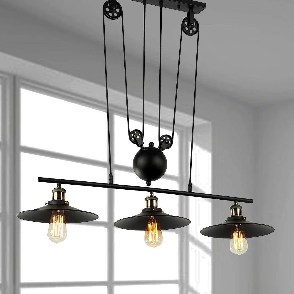 Chorne 3-Light Black Chandelier with Shade by Warehouse of Tiffany 4 Chorne 3-Light Black Chandelier with Shade by Warehouse of Tiffany - Image 2