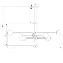 Emillo 41 in. 6-Light Indoor Black Chandelier with Light Kit by Warehouse of Tiffany -Warehouse of Tiffany Shop black warehouse of tiffany chandeliers hm161 6 4f 1000