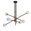 Emillo 41 in. 6-Light Indoor Black Chandelier with Light Kit by Warehouse of Tiffany -Warehouse of Tiffany Shop black warehouse of tiffany chandeliers hm161 6 64 1000