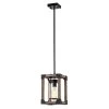 Kobe 7.4 in. 1-Light Indoor Black Pendant Light with Light Kit by Warehouse of Tiffany