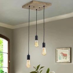 Jash 12 in. 3-Light Indoor Black Pendant Lamp with Light Kit by Warehouse of Tiffany -Warehouse of Tiffany Shop black warehouse of tiffany chandeliers imc469b 3iwg 31 1000