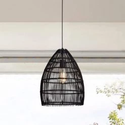 Naira 62 in. 1-Light Black Pendant Indoor Light with Light Kit by Warehouse of Tiffany -Warehouse of Tiffany Shop black warehouse of tiffany chandeliers imp731c 1 1f 1000