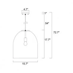 Miku 72.7 in. 1-Light Black Pendant Indoor Light with Light Kit by Warehouse of Tiffany -Warehouse of Tiffany Shop black warehouse of tiffany chandeliers imp735 1 4f 1000