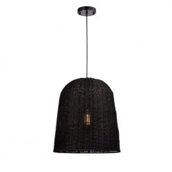 Miku 72.7 in. 1-Light Black Pendant Indoor Light with Light Kit by Warehouse of Tiffany