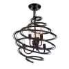 Albertus 6-Light Black Pendant with Clear Shade by Warehouse of Tiffany