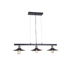 Camie 10 in. 3-Light Indoor Black Chandelier with Light Kit by Warehouse of Tiffany