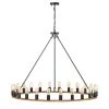 Nate 47.2 in. 24-Light Black Indoor Chandelier with Light Kit by Warehouse of Tiffany -Warehouse of Tiffany Shop black warehouse of tiffany chandeliers pd015 24iw 64 1000