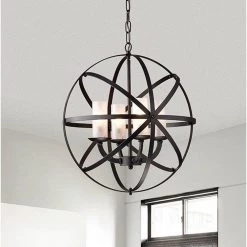 Mandisa 19 in. 4-Light Indoor Black Chandelier with Light Kit by Warehouse of Tiffany -Warehouse of Tiffany Shop black warehouse of tiffany chandeliers rl8043 31 1000