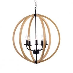 Fedelmid 5-Light Black Pendant by Warehouse of Tiffany