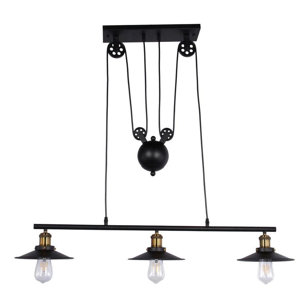 Darleen 9 in. 3-Light Indoor Black Chandelier with Light Kit by Warehouse of Tiffany 3 Darleen 9 in. 3-Light Indoor Black Chandelier with Light Kit by Warehouse of Tiffany