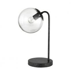 Wolbey 15.35 in. 1-Light Indoor Black Table Lamp with Light Kit by Warehouse of Tiffany