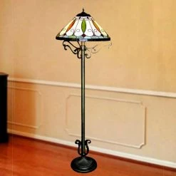 Curly 21 in. 2-Light Indoor Black Finish Floor Lamp with Light Kit by Warehouse of Tiffany -Warehouse of Tiffany Shop black warehouse of tiffany floor lamps tf7041flr 31 1000