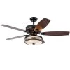 Ti 52 in. Indoor Black Finsh Remote Controlled Ceiling Fan with Light Kit by Warehouse of Tiffany -Warehouse of Tiffany Shop black warehouse of tiffany flush mount lights cfl 8455remo mb 64 1000