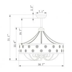 Avan 31 in. Indoor Black Finsh Remote Controlled Fandelier with Light Kit by Warehouse of Tiffany -Warehouse of Tiffany Shop black warehouse of tiffany flush mount lights cfl 8471mb 4f 1000