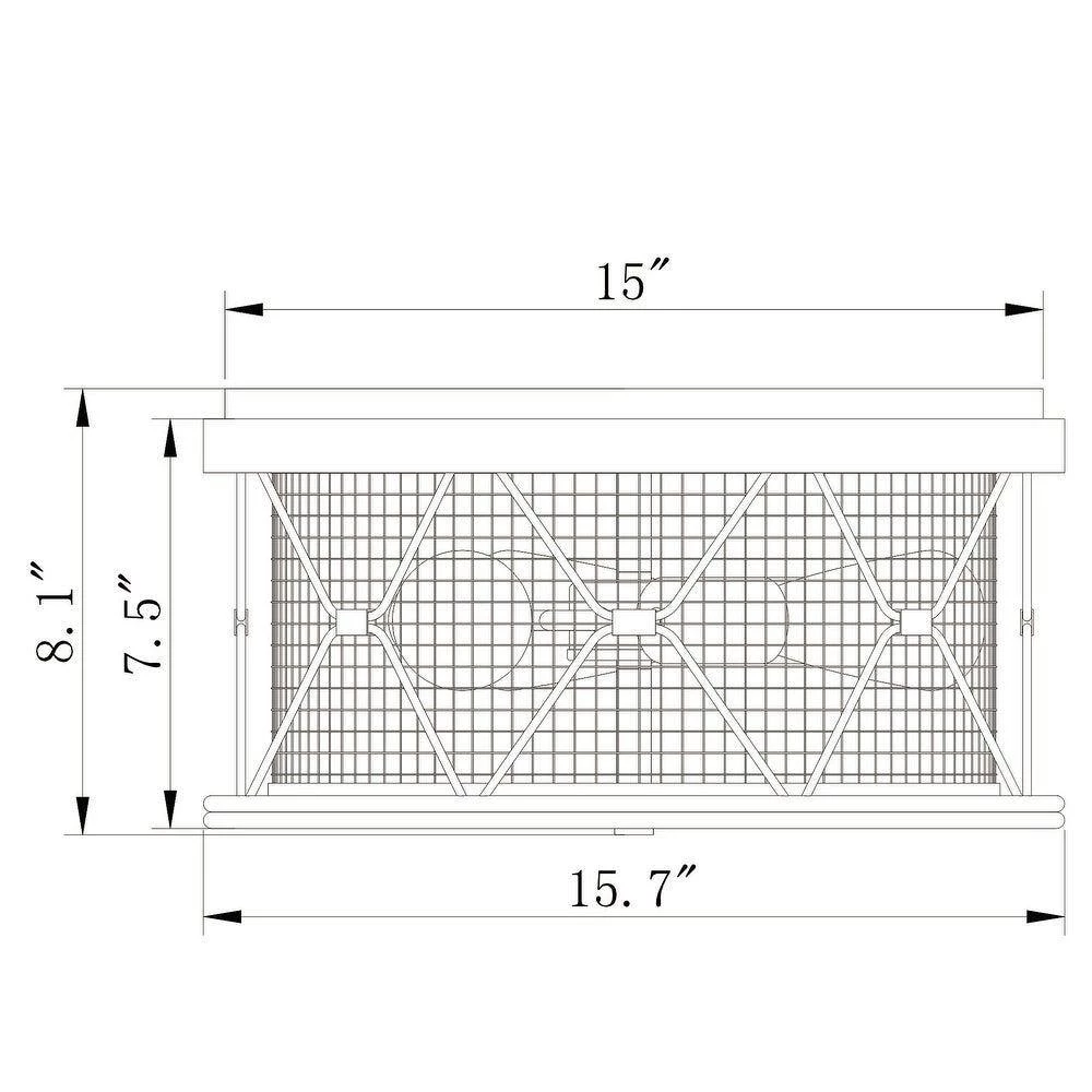 Sheela 8 in. 3-Light Indoor Matte Black Finish Flush Mount Lamp with Light Kit by Warehouse of Tiffany 4 Sheela 8 in. 3-Light Indoor Matte Black Finish Flush Mount Lamp with Light Kit by Warehouse of Tiffany - Image 2