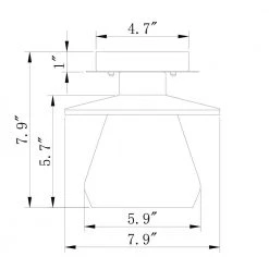 Tunney 7.9 in. 1-Light Black Indoor Semi-Flush Mount Light with Light Kit by Warehouse of Tiffany 10 Tunney 7.9 in. 1-Light Black Indoor Semi-Flush Mount Light with Light Kit by Warehouse of Tiffany -Warehouse of Tiffany Shop black warehouse of tiffany flush mount lights cm240 1mb 1f 1000