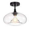 Masix 11 in. 1-Light Black Indoor Semi-Flush Mount Chandelier by Warehouse of Tiffany -Warehouse of Tiffany Shop black warehouse of tiffany flush mount lights hm005 1 64 1000