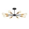 Bianna 27 in. 8-Light Indoor Black Semi-Flush Mount Ceiling Light with Light Kit by Warehouse of Tiffany -Warehouse of Tiffany Shop black warehouse of tiffany flush mount lights hm218 8bg 64 1000