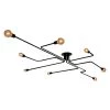 Electodyte 26 in. 8-Light Indoor Black Flush Mount Chandelier by Warehouse of Tiffany -Warehouse of Tiffany Shop black warehouse of tiffany flush mount lights ld4229 64 1000