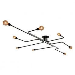 Electodyte 26 in. 8-Light Indoor Black Flush Mount Chandelier by Warehouse of Tiffany