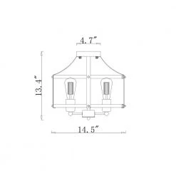 Teeger 13 in. 4-Light Black Indoor Semi-Flush Mount with Light Kit by Warehouse of Tiffany -Warehouse of Tiffany Shop black warehouse of tiffany flush mount lights mx03 4 44 1000