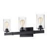 Melchie 10.83 in. 3-Light Indoor Black Finish Wall Sconce with Light Kit by Warehouse of Tiffany 1 Melchie 10.83 in. 3-Light Indoor Black Finish Wall Sconce with Light Kit by Warehouse of Tiffany -Warehouse of Tiffany Shop black warehouse of tiffany vanity lighting wm137 3 64 1000