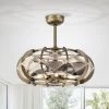 Xhosa 25 in. 5-Light Indoor Brass Finish Ceiling Fan with Light Kit by Warehouse of Tiffany 1 Xhosa 25 in. 5-Light Indoor Brass Finish Ceiling Fan with Light Kit by Warehouse of Tiffany -Warehouse of Tiffany Shop brass warehouse of tiffany ceiling fans with lights dy15y15wg 64 1000