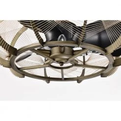 Xhosa 25 in. 5-Light Indoor Brass Finish Ceiling Fan with Light Kit by Warehouse of Tiffany -Warehouse of Tiffany Shop brass warehouse of tiffany ceiling fans with lights dy15y15wg 76 1000