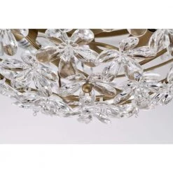 Wiktor 14 in. 3-Light Indoor Brass Flush Mount Ceiling Light with Light Kit by Warehouse of Tiffany -Warehouse of Tiffany Shop brass warehouse of tiffany flush mount lights imc839 3 1d 1000