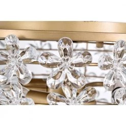 Wiktor 14 in. 3-Light Indoor Brass Flush Mount Ceiling Light with Light Kit by Warehouse of Tiffany -Warehouse of Tiffany Shop brass warehouse of tiffany flush mount lights imc839 3 1f 1000