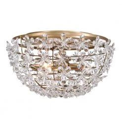 Wiktor 14 in. 3-Light Indoor Brass Flush Mount Ceiling Light with Light Kit by Warehouse of Tiffany -Warehouse of Tiffany Shop brass warehouse of tiffany flush mount lights imc839 3 4f 1000