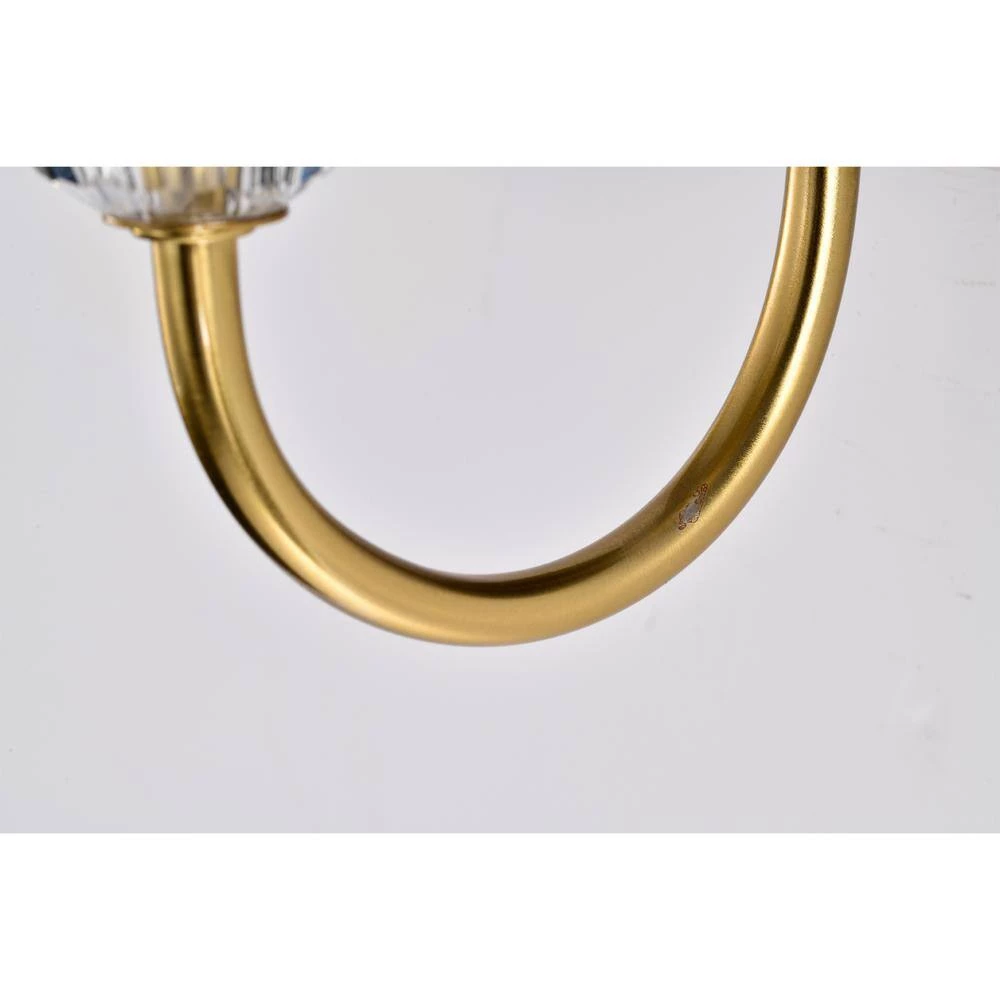 Aitana 5 in. 1-Light Indoor Brass Finish Wall Sconce with Light Kit by Warehouse of Tiffany 5 Aitana 5 in. 1-Light Indoor Brass Finish Wall Sconce with Light Kit by Warehouse of Tiffany - Image 3