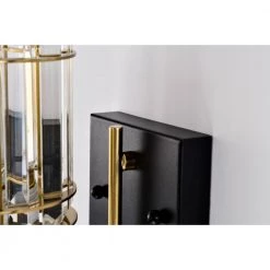 Aitana 5 in. 1-Light Indoor Brass Finish Wall Sconce with Light Kit by Warehouse of Tiffany 16 Aitana 5 in. 1-Light Indoor Brass Finish Wall Sconce with Light Kit by Warehouse of Tiffany -Warehouse of Tiffany Shop brass warehouse of tiffany vanity lighting 3001 1w 4f 1000