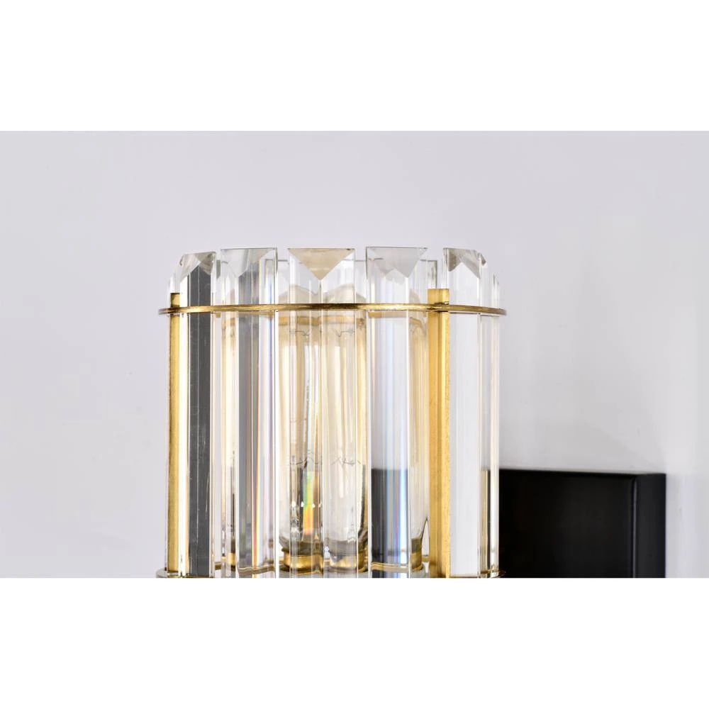 Aitana 5 in. 1-Light Indoor Brass Finish Wall Sconce with Light Kit by Warehouse of Tiffany 4 Aitana 5 in. 1-Light Indoor Brass Finish Wall Sconce with Light Kit by Warehouse of Tiffany - Image 2