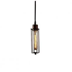 Susanna 1-Light Antique Bronze Indoor Edison Pendant with Adjustable Height by Warehouse of Tiffany