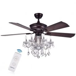 Havorand 52 in. Bronze Indoor Remote Controlled Ceiling Fan with Light Kit by Warehouse of Tiffany
