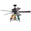 Korubo 52 in. Bronze Indoor Remote Controlled Ceiling Fan with Light Kit by Warehouse of Tiffany -Warehouse of Tiffany Shop bronze warehouse of tiffany ceiling fans with lights cfl 8393remo bl 64 1000