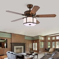 Geloy 48 in. 3-Light Indoor Bronze Remote Controlled Ceiling Fan with Light Kit by Warehouse of Tiffany -Warehouse of Tiffany Shop bronze warehouse of tiffany ceiling fans with lights cfl 8437sb e1 1000