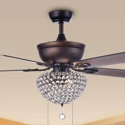 Swarna 52 in. Indoor Bronze Ceiling Fan with Light kit by Warehouse of Tiffany -Warehouse of Tiffany Shop bronze warehouse of tiffany ceiling fans with lights cfl8176ab c3 1000