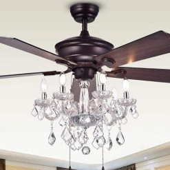 Havorand 52 in. Indoor Bronze Ceiling Fan with Light Kit by Warehouse of Tiffany -Warehouse of Tiffany Shop bronze warehouse of tiffany ceiling fans with lights cfl8213ab c3 1000