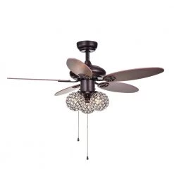 Casimer 42 in. Indoor Bronze Ceiling Fan with Light Kit by Warehouse of Tiffany