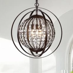 Regulus 17 in. 3-Light Bronze Indoor Pendant Chandelier by Warehouse of Tiffany -Warehouse of Tiffany Shop bronze warehouse of tiffany chandeliers hm047 3 c3 1000