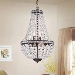 Uanah 17 in. 6-Light Indoor Bronze Chandelier with Light Kit by Warehouse of Tiffany 7 Uanah 17 in. 6-Light Indoor Bronze Chandelier with Light Kit by Warehouse of Tiffany -Warehouse of Tiffany Shop bronze warehouse of tiffany chandeliers rl8165ab 31 1000