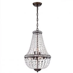 Uanah 17 in. 6-Light Indoor Bronze Chandelier with Light Kit by Warehouse of Tiffany