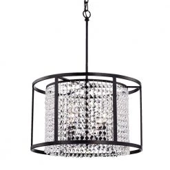 Phodra 4-Light Bronze Pendant by Warehouse of Tiffany