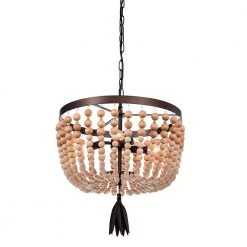 Jossip 19 in. 3-Light Indoor Bronze Pendant Lamp with Light Kit by Warehouse of Tiffany