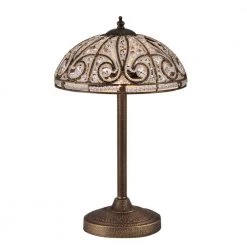 Predima 14 in. 2-Light Bronze Indoor Desk Lamp with Light Kit by Warehouse of Tiffany