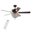 Swarna 52 in. Indoor Bronze Finsh Remote Controlled Ceiling Fan with Light Kit by Warehouse of Tiffany -Warehouse of Tiffany Shop bronze warehouse of tiffany flush mount lights cfl 8176remo ab 64 1000
